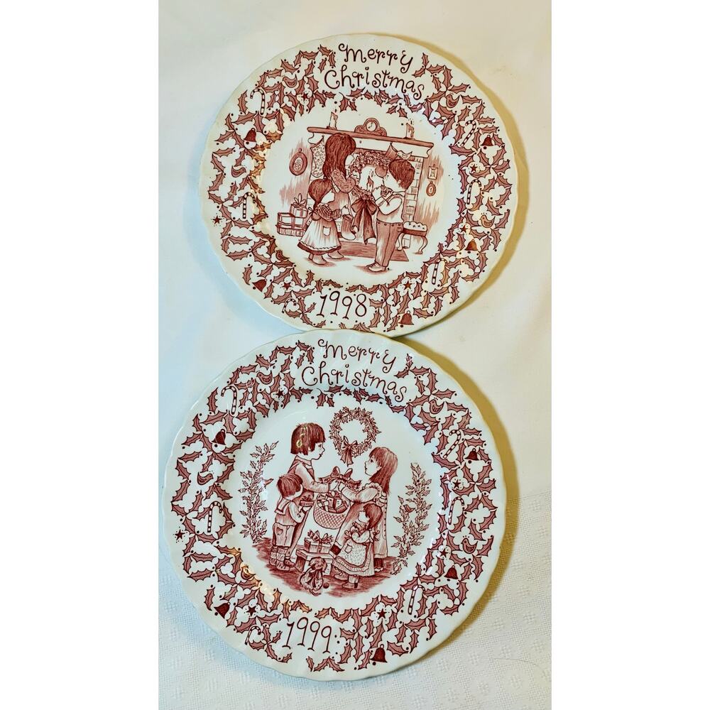 Royal Crownford Christmas Plate Set 1998 & 1999